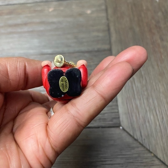 Vintage Wooden Christmas Mini Santa w/ horn fur collar - Picture 3 of 4